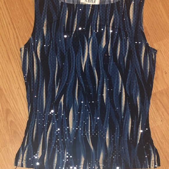 $45 A. Byer Beautiful dramatic color Tank top Jr S - Picture 7 of 12